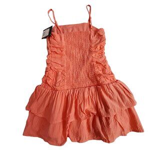 Girls S/6-7 Pink Sleeveless Ruffle Dress By Art-Class Lightweight cotton fabric